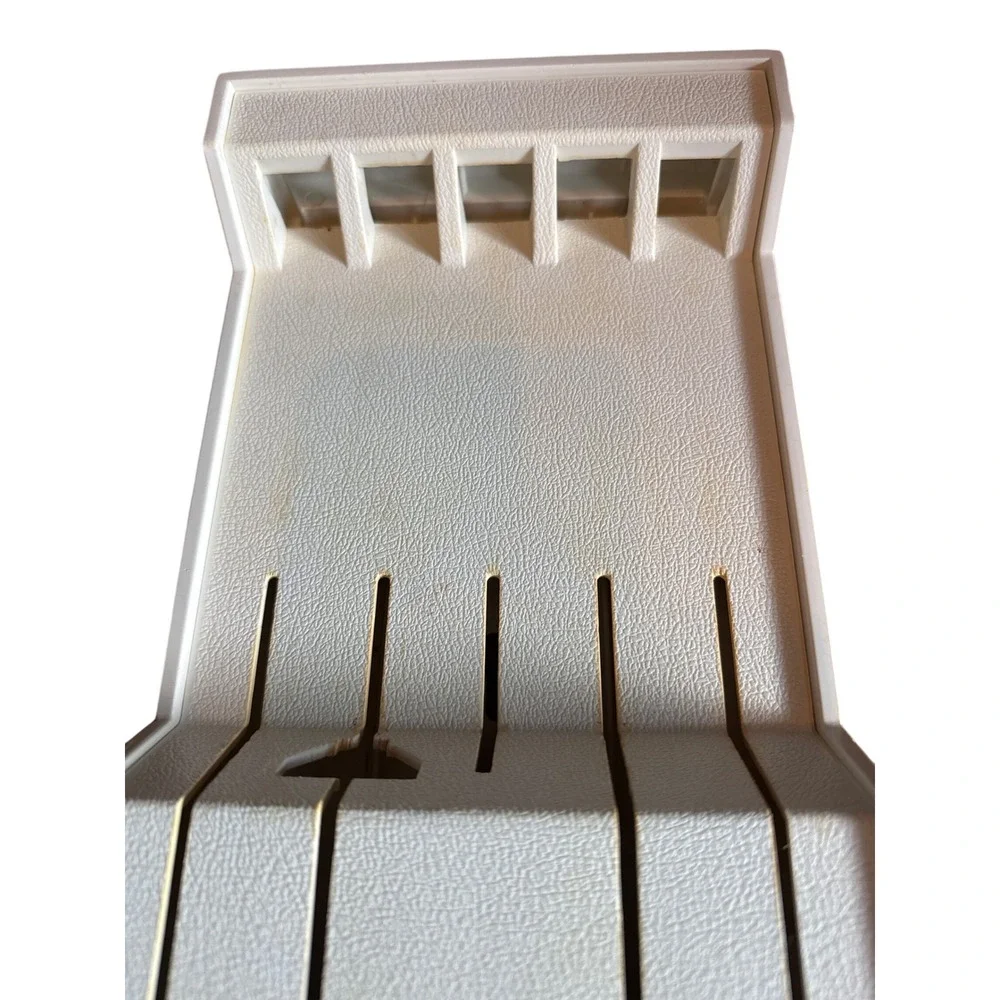 Vintage Cutco 5-Piece Knife Holder White Wall Mountable Kitchen‎ Organizer
